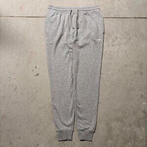 Gymshark Crest Jogger Pant Men’s Small Heather Gray Cotton Blend Stretch